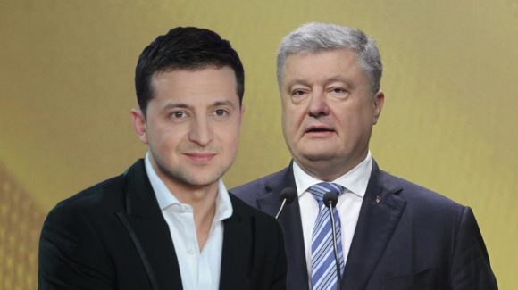 Украина сайлауы: В.Зеленский үш еседей артық дауыспен П. Порошенкодан алда тұр